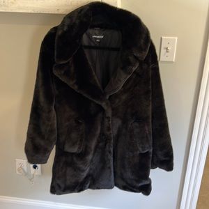 Faux fur coat, fully lined size Small.